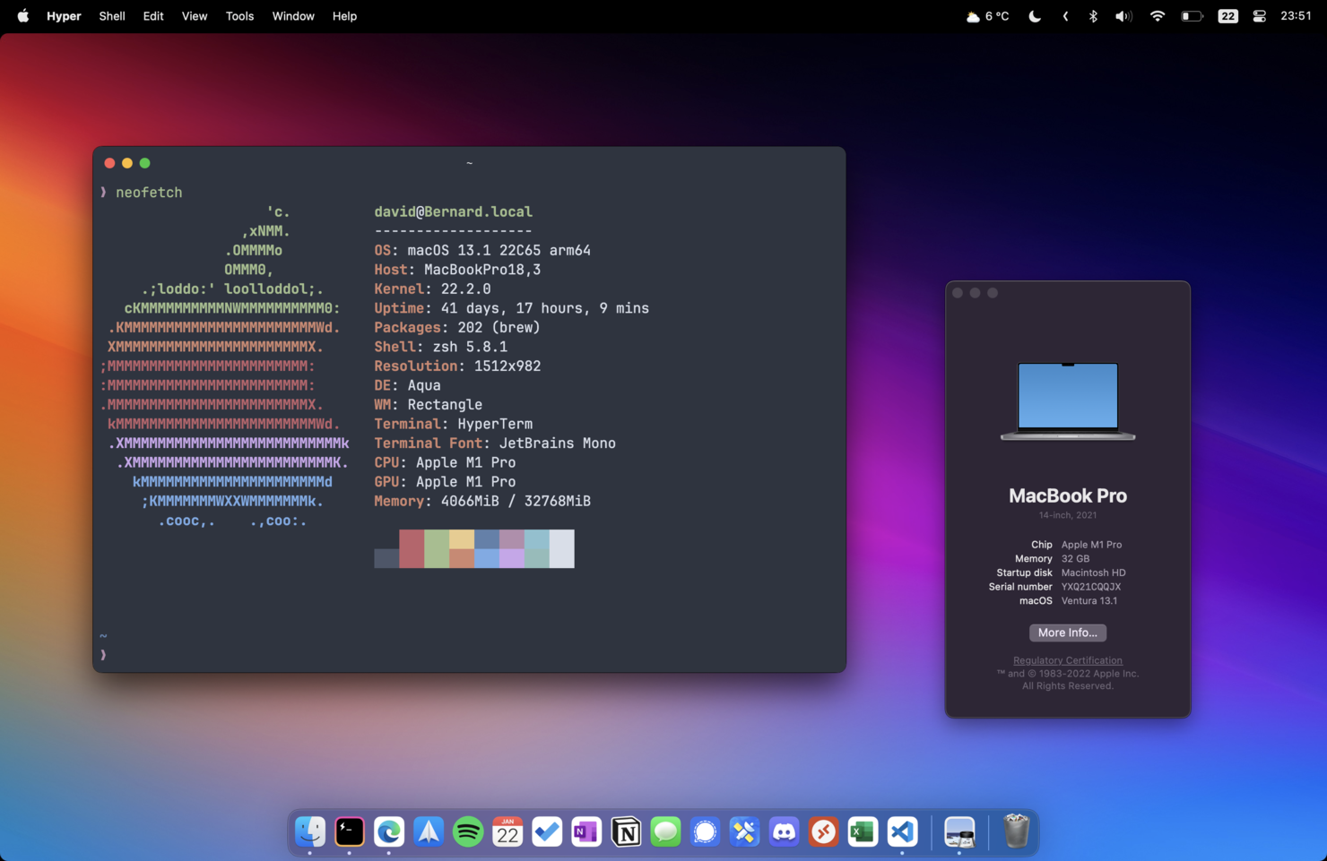 Screenshot of my terminal
